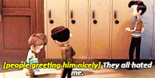 People Greeting Cartoon Scene