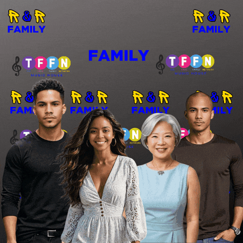 People in Front of R & R Family Wall