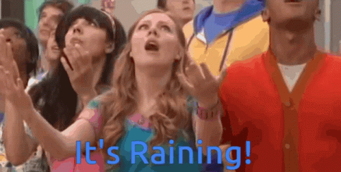 People Looking Up at Sky Saying It's Raining