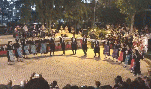 People Performing Traditional Dance Of Greece GIF