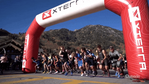 People Running Outside For Marathon GIF