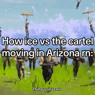 People Running with Umbrellas in Video Game Field