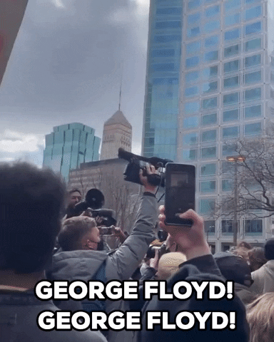 People Shouting Name Of George Floyd GIF