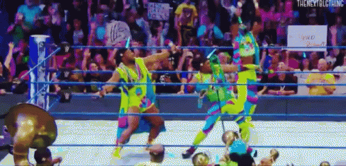 People Standing In Wrestling Ring GIF
