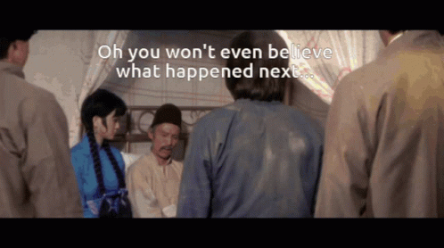People Standing Oh You Won't Believe What Next GIF