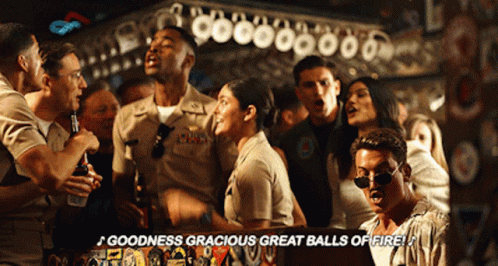 People Standing with Fireball Quote