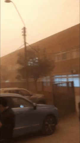 People Stranded Dust Storm Incident GIF