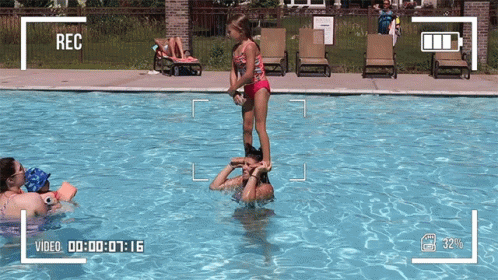 People Swimming in Pool