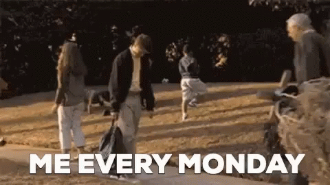 People Walking Down Sidewalk Me Every Monday