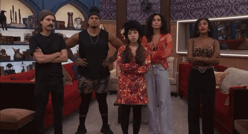 People With Arms Crossed in Living Room
