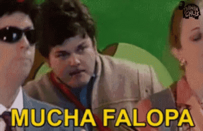 People With Sunglasses Saying Mucha Falopa