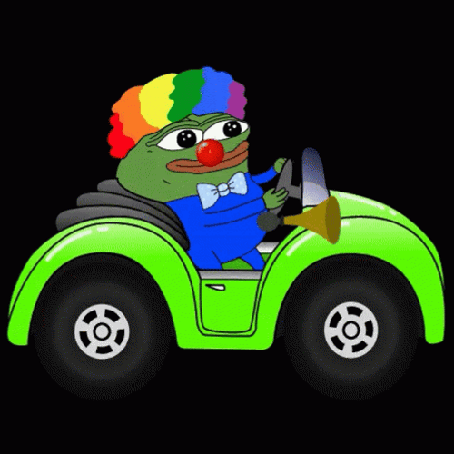 Pepe Clown Car GIF