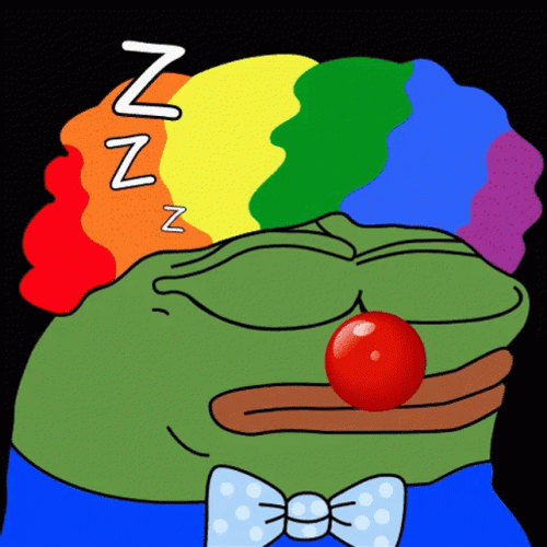 Pepe Clown Sleeping GIF