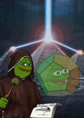 Pepe Floating Diamond Wizard GIF