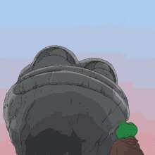 Pepe Frog Meme Touching Statue Emotional GIF