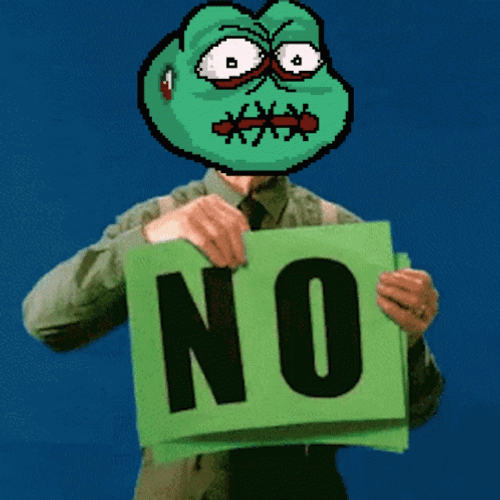 Pepe Frog No No GIF