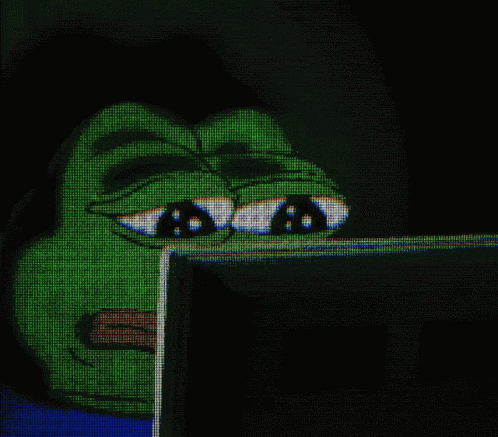Pepe Frog Watching On Screen GIF