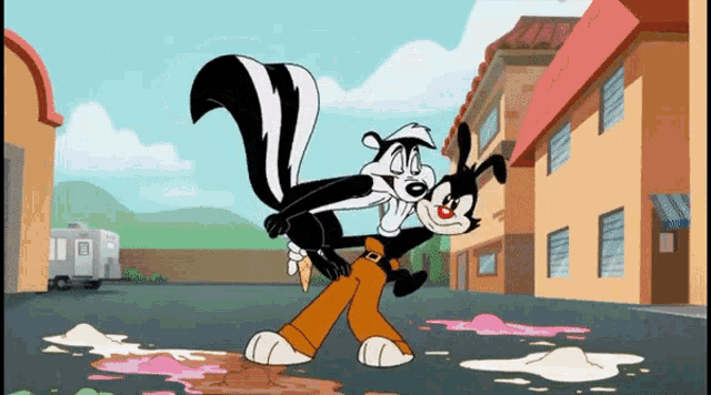 Pepe Le Pew Avoiding Eraser Pen GIF