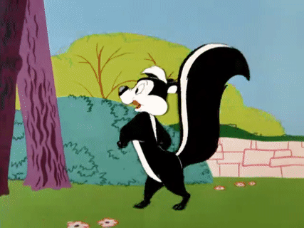Pepe Le Pew Happy Walking GIF