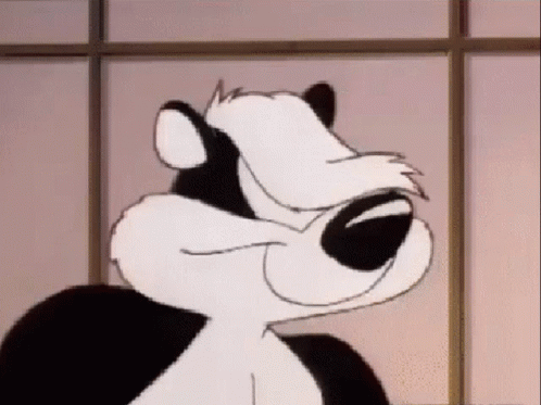 Pepe Le Pew Heart Eyes Cover GIF