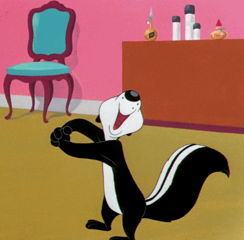 Pepe Le Pew Imaginary Kiss And Hug GIF