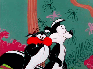 Pepe Le Pew Turning Red To Green Face GIF