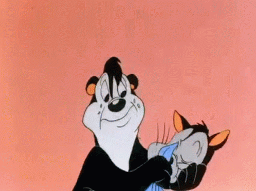 Pepe Le Pew Umbrella Spank GIF