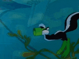 Pepe Le Pew Underwater Swim GIF