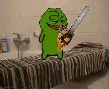 Pepe Meme Chainsaw Dance GIF