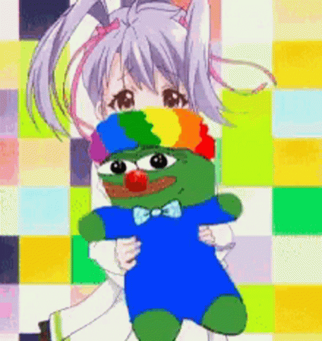 Pepe Meme Clown Anime Girl GIF