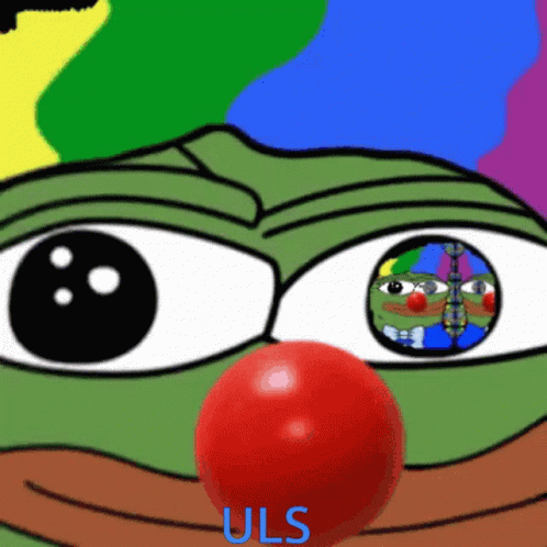 Pepe Meme Clown Zoom In GIF