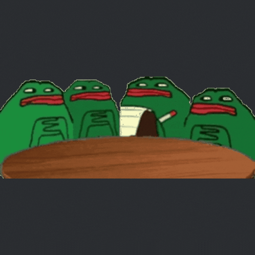 Pepe Meme Group Meeting Nod GIF