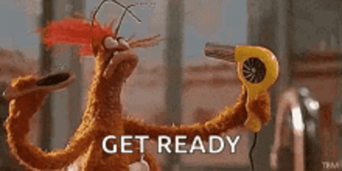 Pepe Muppet Hair Getting Ready Blow Dry GIF