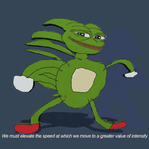 Pepe The Frog As Sanic GIF