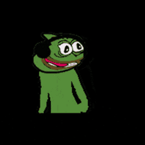 Pepe The Frog Meme Listening To Music Dance GIF