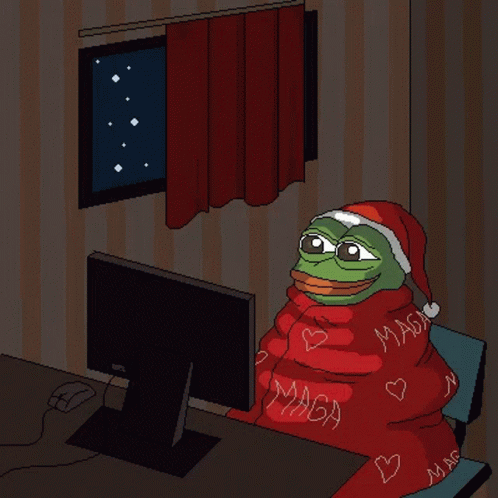 Pepe The Frog Uses Maga Blanket GIF