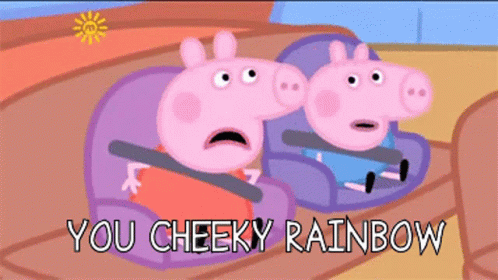 Peppa Pig Cheeky Rainbow Meme GIF