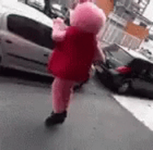 Peppa Pig Dancing On The Street Meme GIF