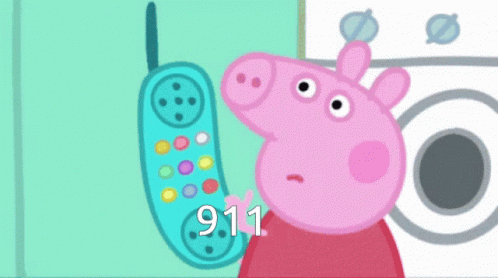 Peppa Pig Dialing 911 Meme GIF