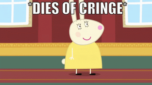 Peppa Pig Dies Of Cringe GIF