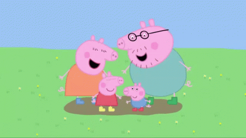 Peppa Pig Family Jumping Mud GIF