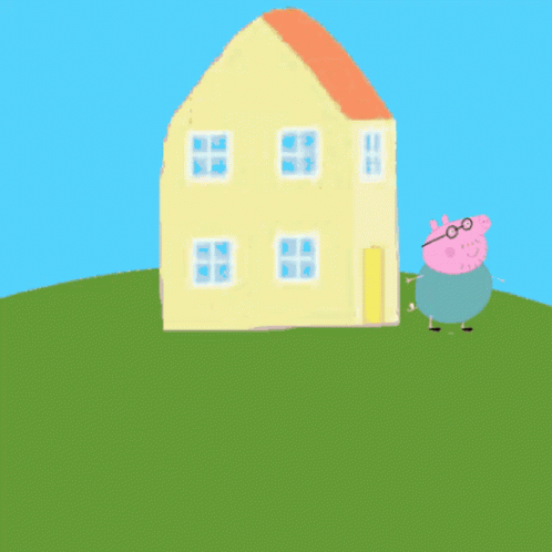 Peppa Pig Flying Through Explosion