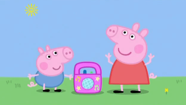Peppa Pig George Radio Dance GIF