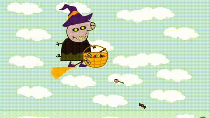 Peppa Pig Halloween Zombie Transform GIF
