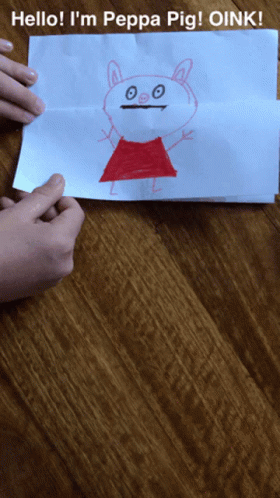 Peppa Pig Kids Drawing Meme GIF