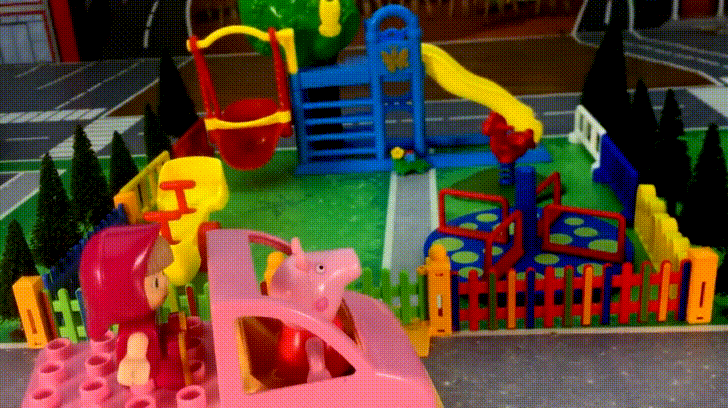Peppa Pig Masha Lego Toy Truck GIF