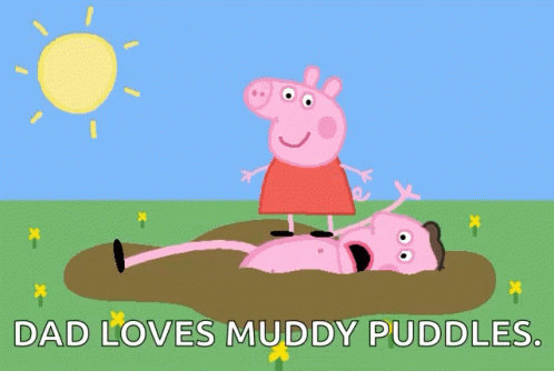Peppa Pig Muddy Puddles Meme GIF