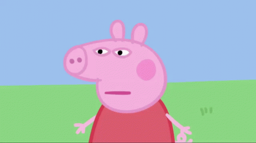 Peppa Pig Skeptic Look GIF