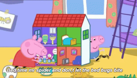 Peppa Pig Spider Bed Bugs GIF