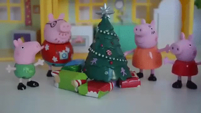 Peppa Pig Toy Family Christmas Tree GIF